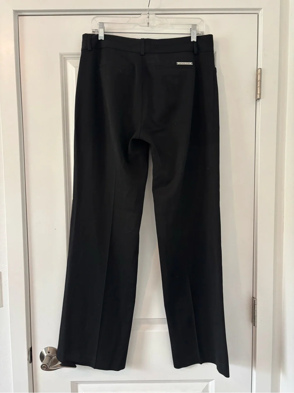 Michael Kors Low Rise Wide-Leg Black Dress Pant